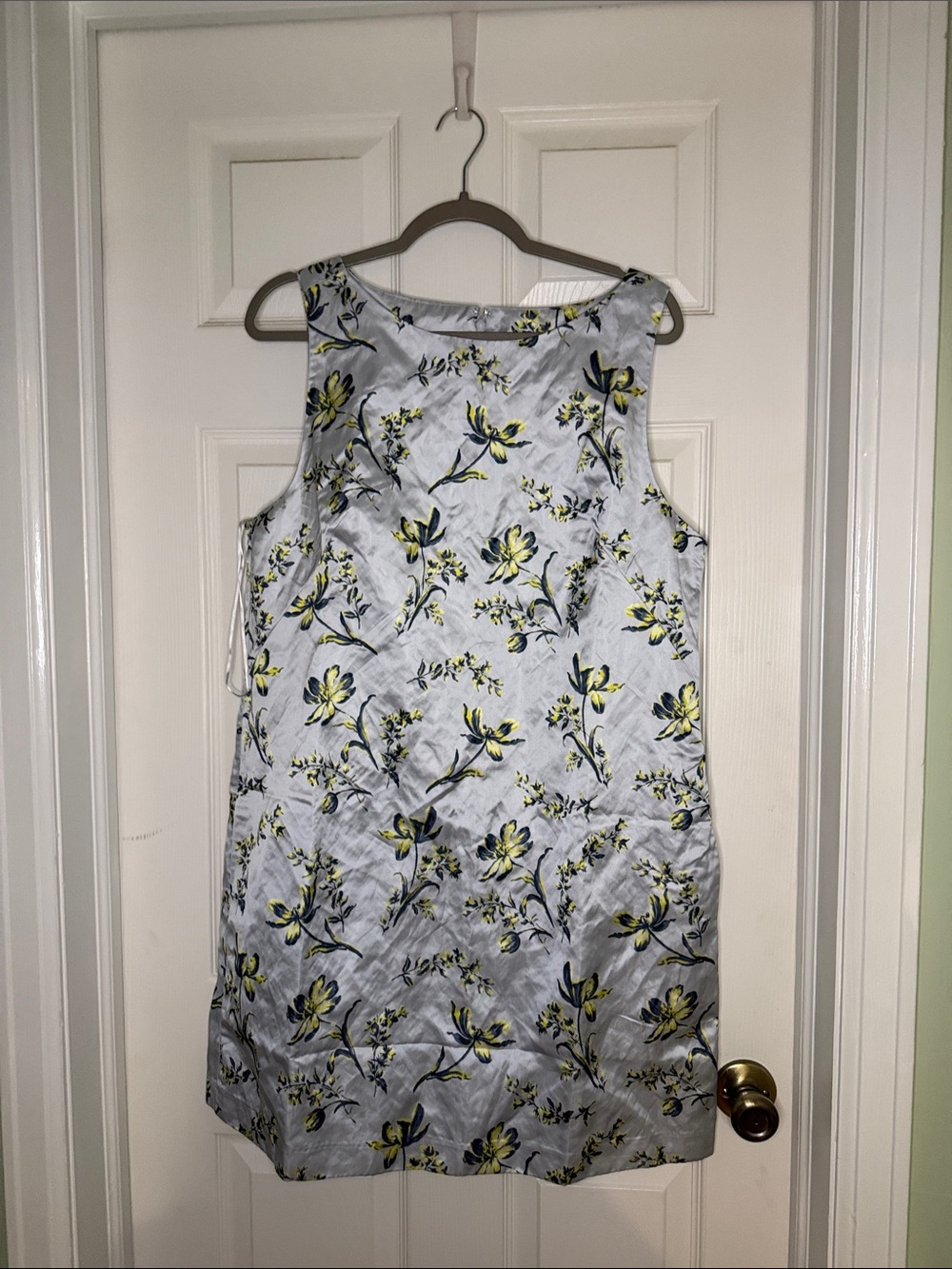 J. Crew Collection shift dress in lotus-print memory satin - Picture 1 of 2
